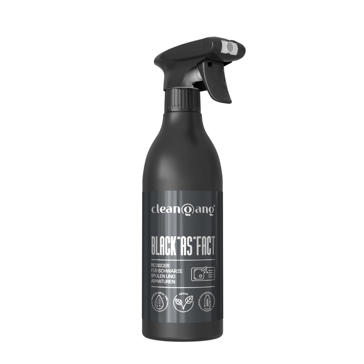 Black sink and tap cleaner with trigger, 500 ml
