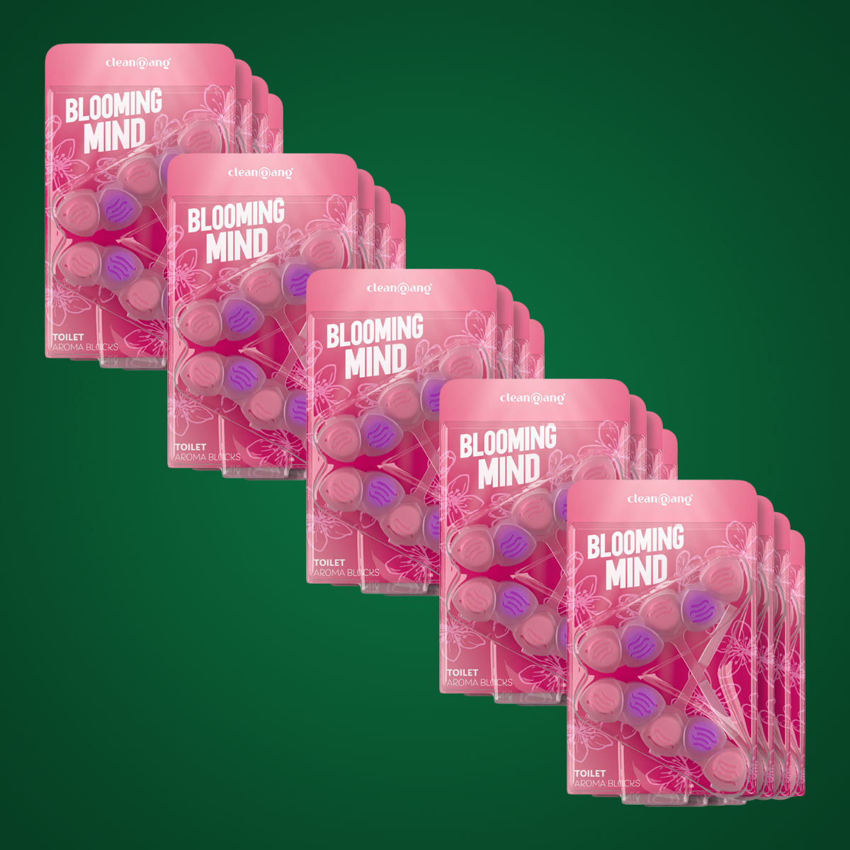 zapas kostek do WC Blooming Mind, 5 x 2 szt.