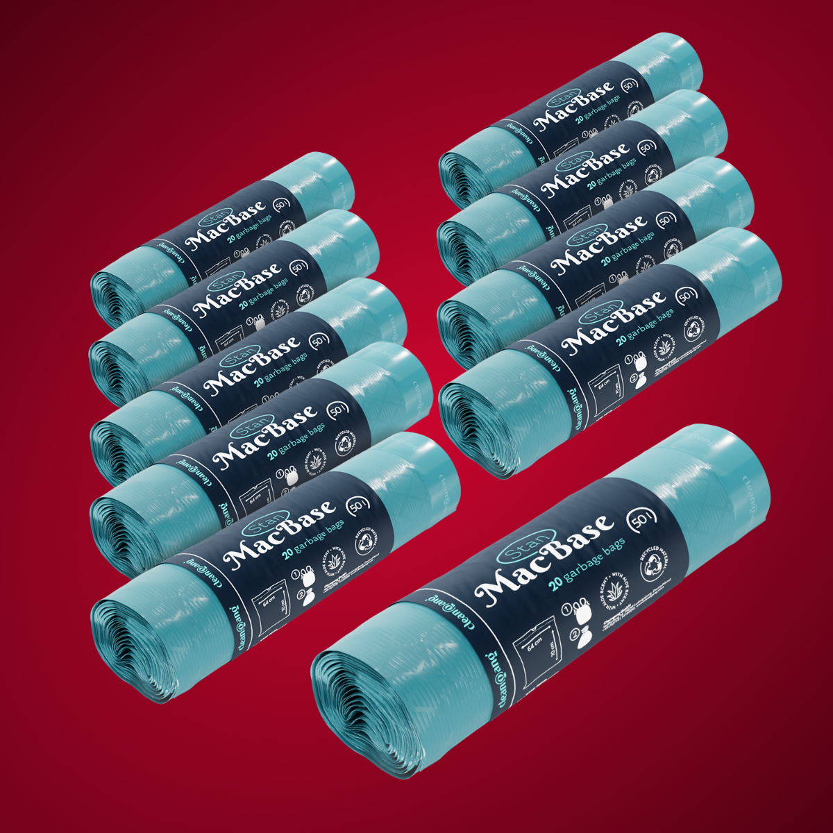 10x Garbage bag 35l, 10x 20 pcs